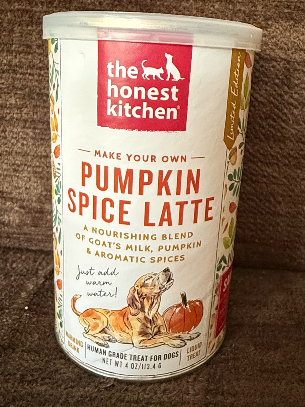 The Honest Kitchen Pumpkin Spice Latte Dog Treat Mix HUMAN GRADE